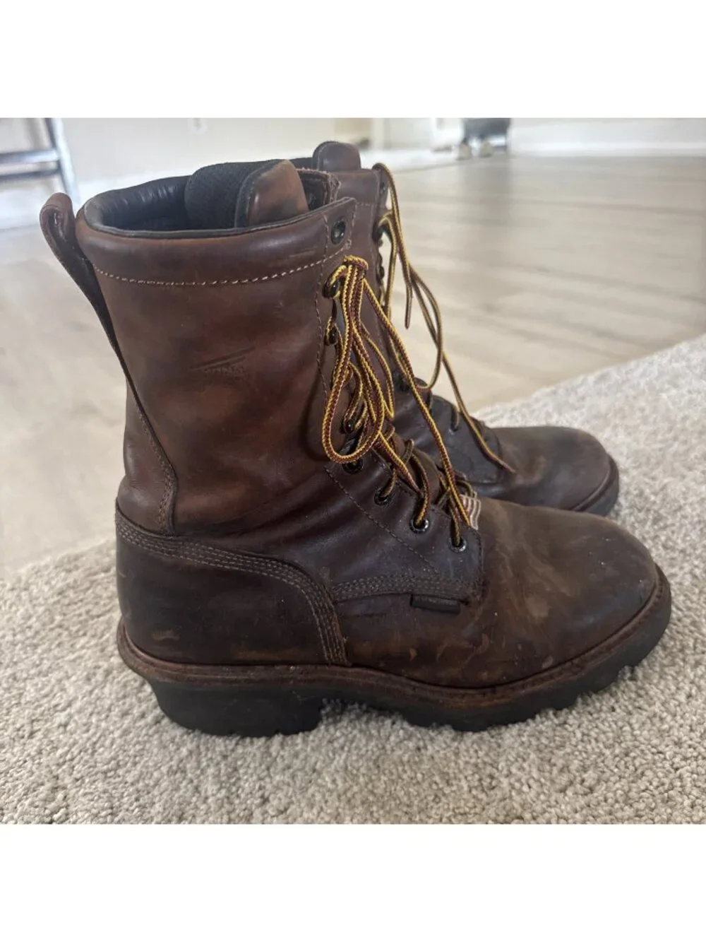 Red Wing 4200 Men Size 10 D Steel Waterproof Work Boots Irish Setters Brown